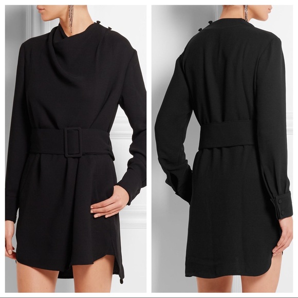 black belted mini dress